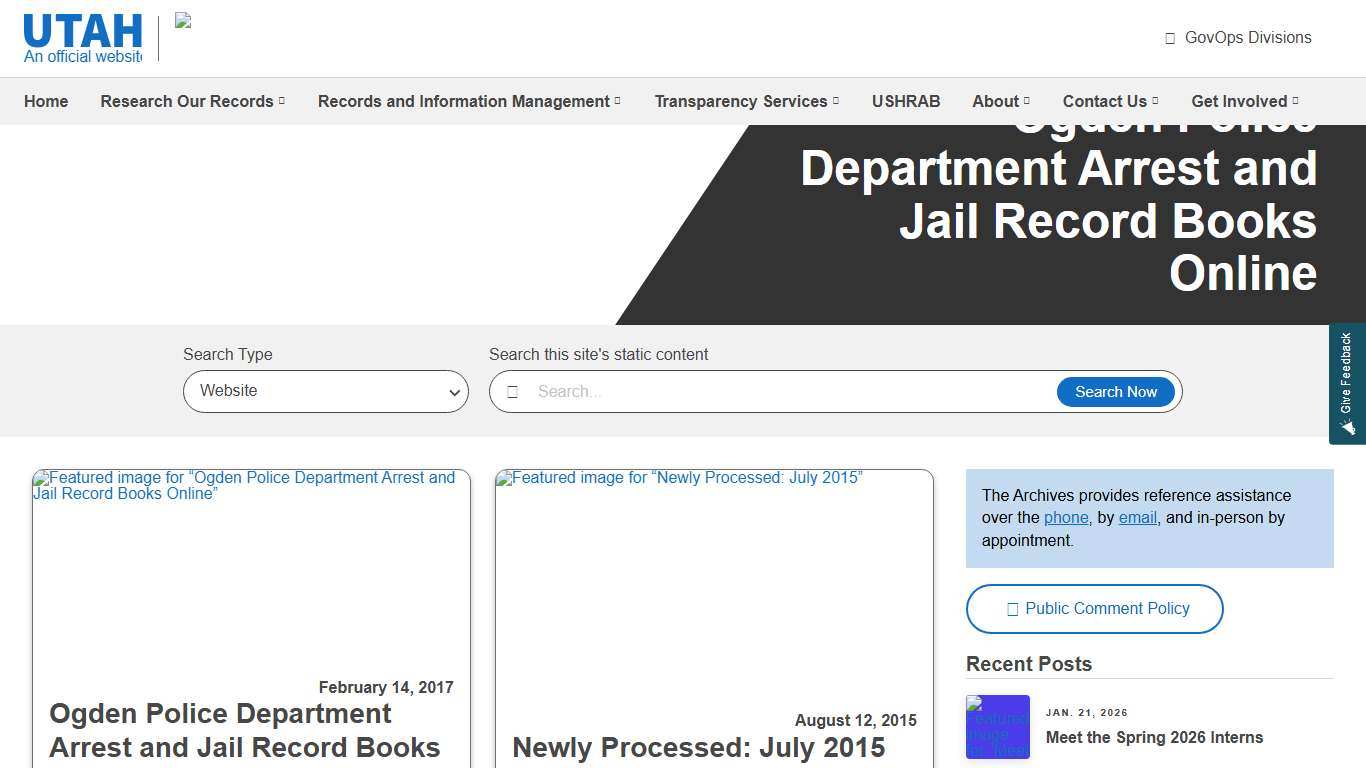 Mug shots Utah Division of Archives and Records Service